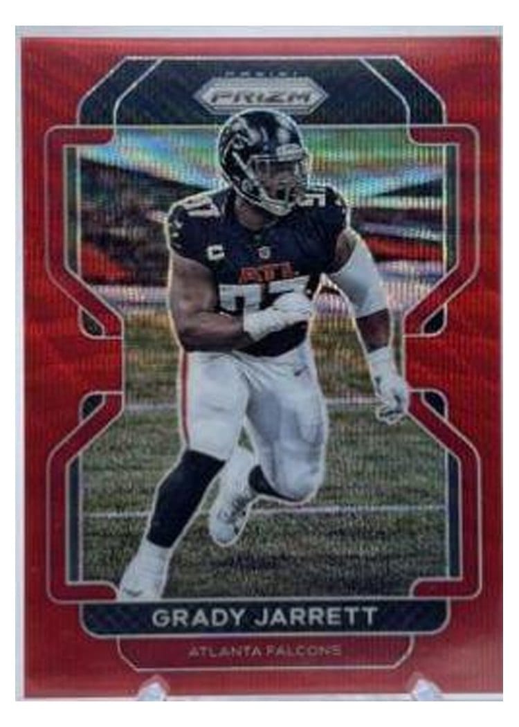 2021 Panini Prizm Base Set Grady Jarrett Red Wave Prizm #326 card