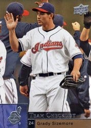 2009 Upper Deck Base Set Grady Sizemore #492 card