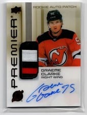 2024-25 Upper Deck Premier Acetate Auto Patch Rookies Graeme Clarke #AR-GC card