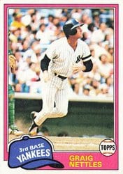 1981 Topps Base Set Graig Nettles #365 card