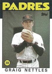 1986 Topps Base Set Graig Nettles #450 card