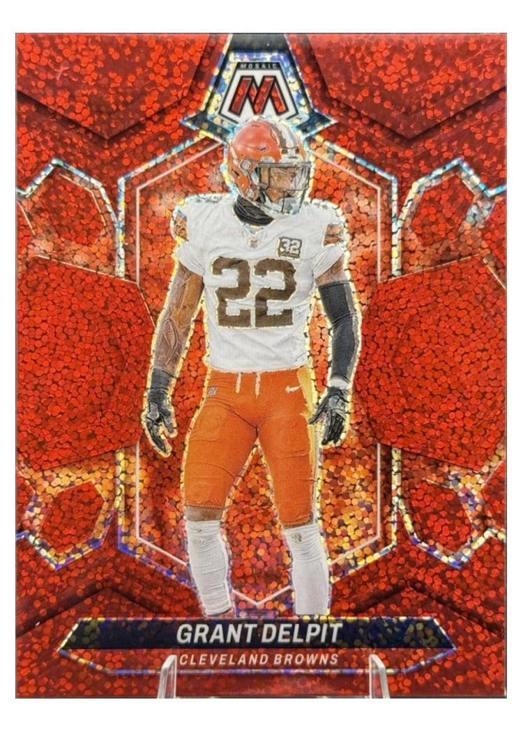 2024 Panini Mosaic Base Set Grant Delpit Red Sparkle #56 card