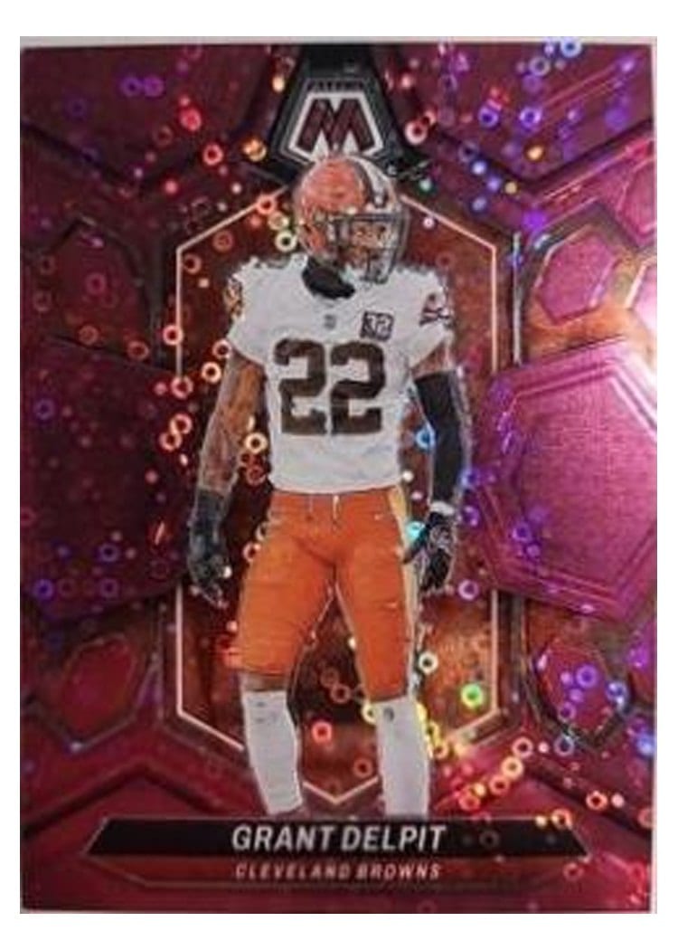 2024 Panini Mosaic Base Set Grant Delpit No Huddle Pink #56 card