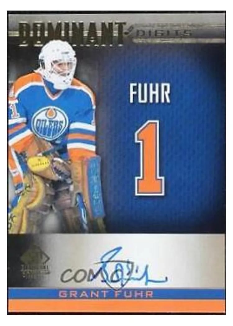 2020-21 SP Signature Edition Legends Dominant Digits Grant Fuhr #DD-15 card