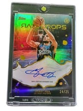 2025-26 Topps 3 Raindrops Signatures Grant Hill #RS-GH card