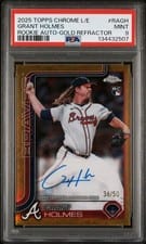 2025 Topps Chrome Logofractor Edition Rookie Autographs Grant Holmes #RA-GH card