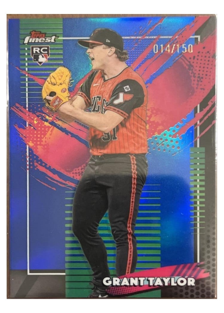 2026 Topps Finest Grant Taylor Blue Refractor #262 card