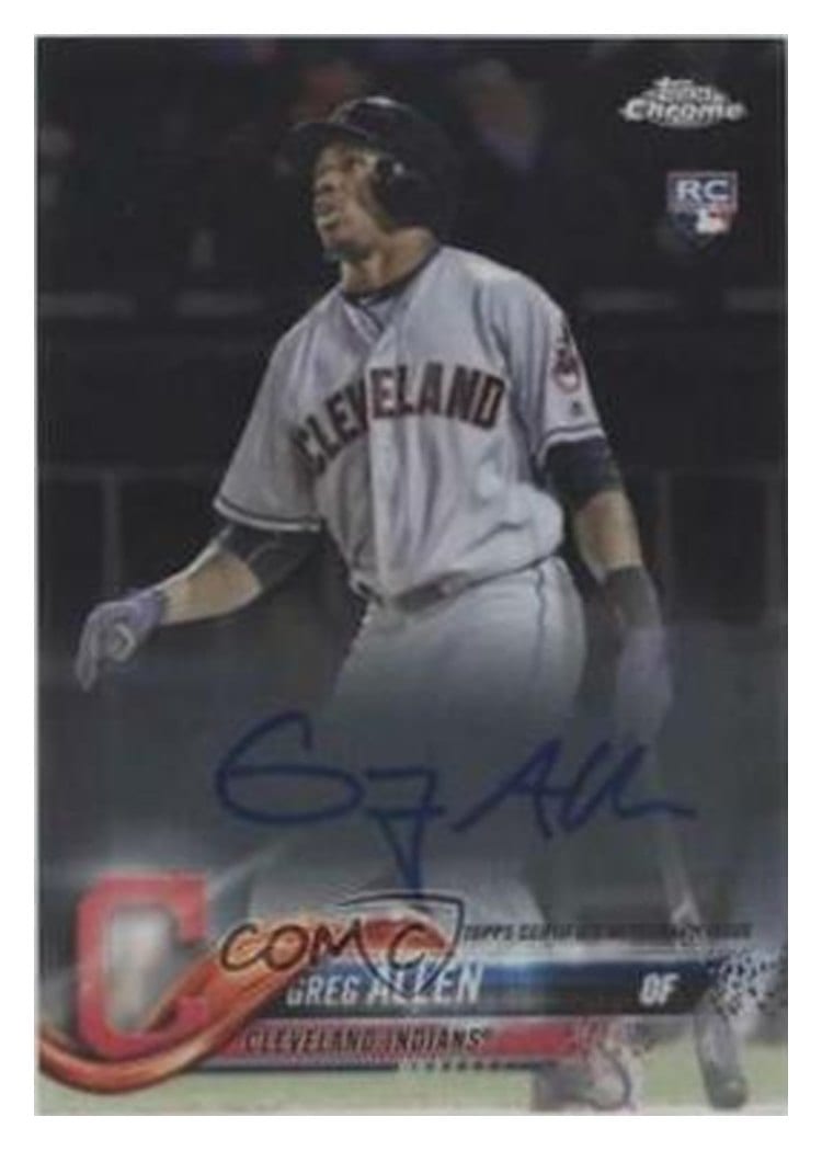 2018 Topps Chrome Rookie Autographs Greg Allen #RA-GA card