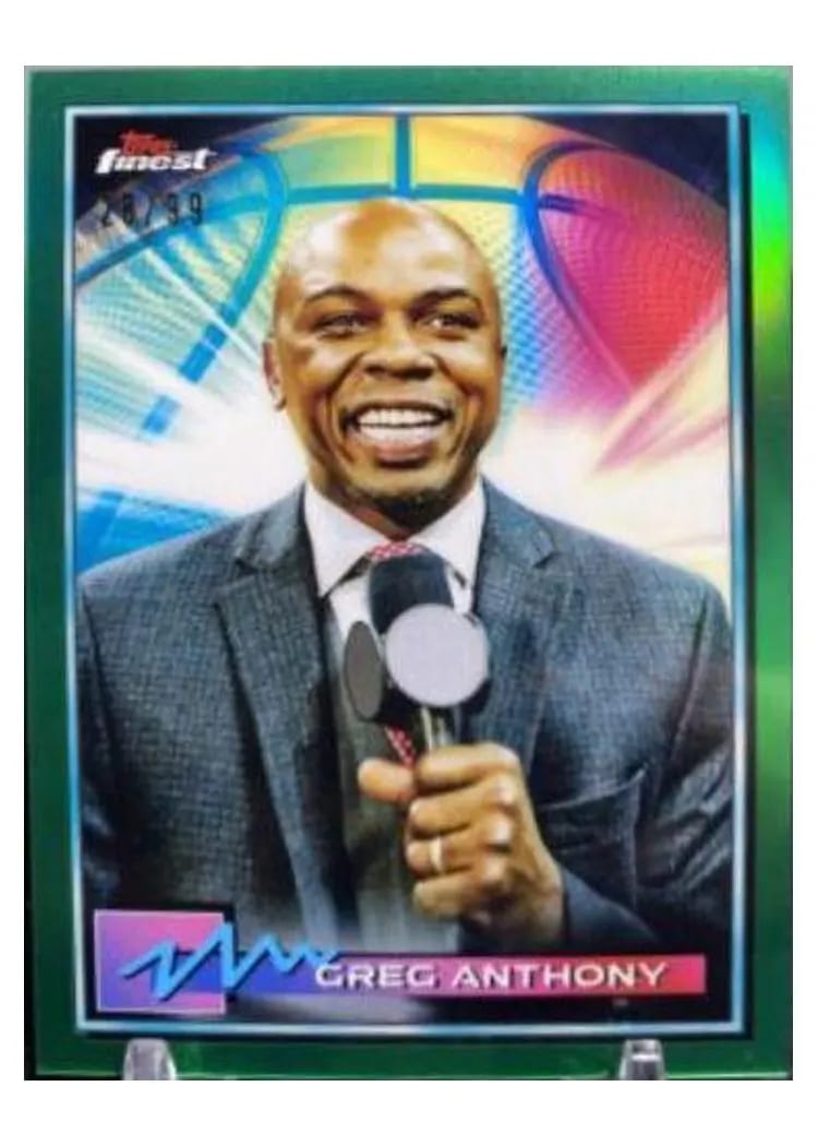 2021 Finest Base Set Greg Anthony #3 card