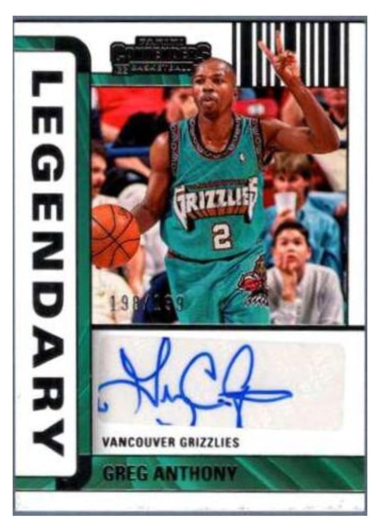 2022-23 Panini Contenders Legendary Contenders Autographs Greg Anthony #LC-GGA card