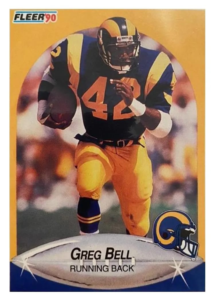 1990 Fleer Greg Bell #34 card