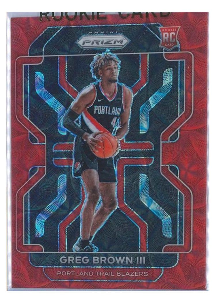 2021-22 Panini Prizm Base Set Greg Brown III #291 card