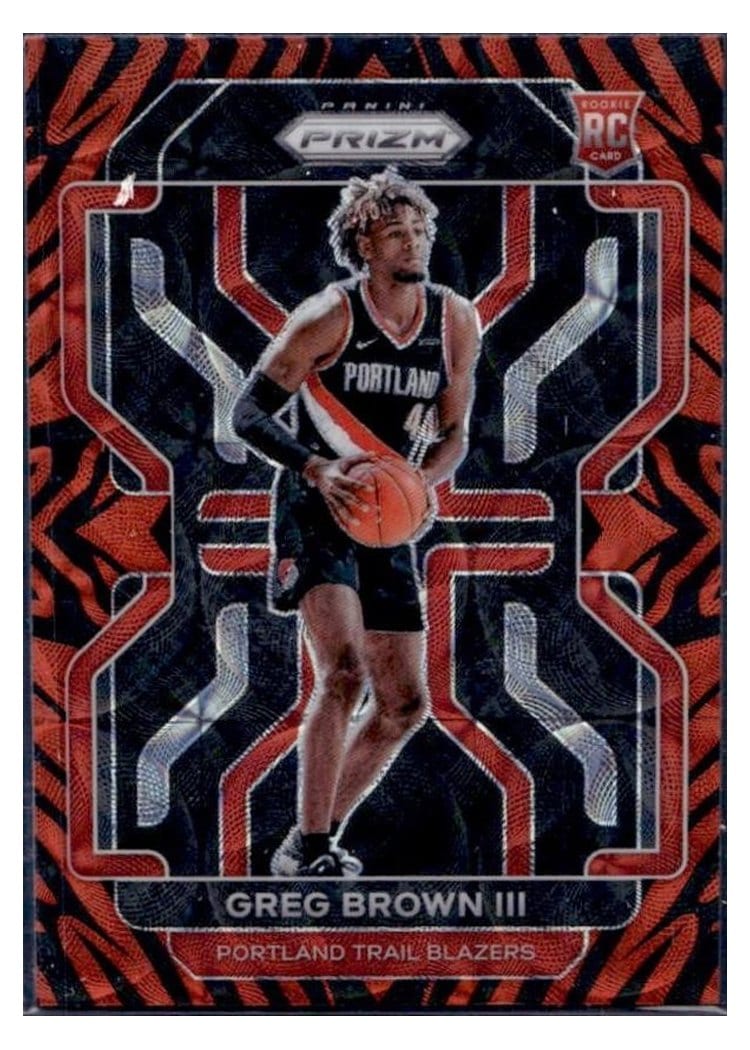 2021-22 Panini Prizm Base Set Greg Brown III #291 card