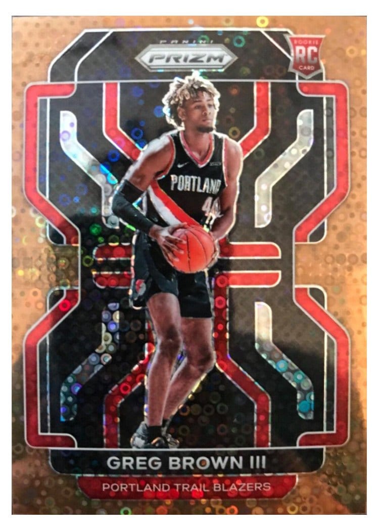 2021-22 Panini Prizm Base Set Greg Brown III #291 card