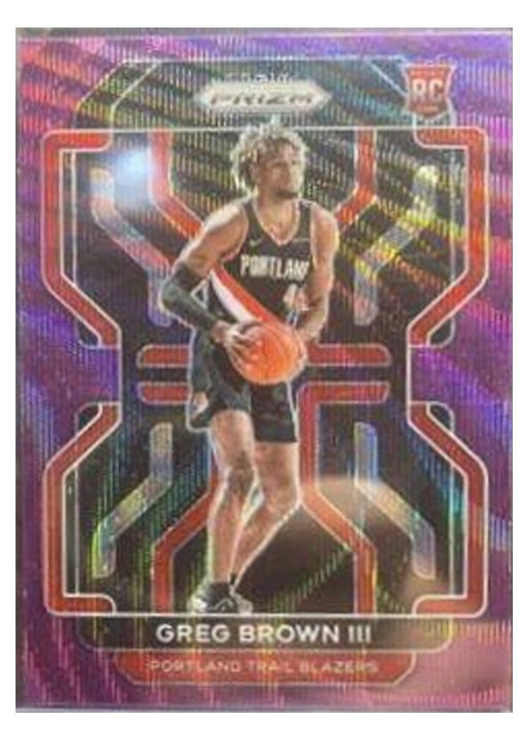 2021-22 Panini Prizm Base Set Greg Brown III #291 card