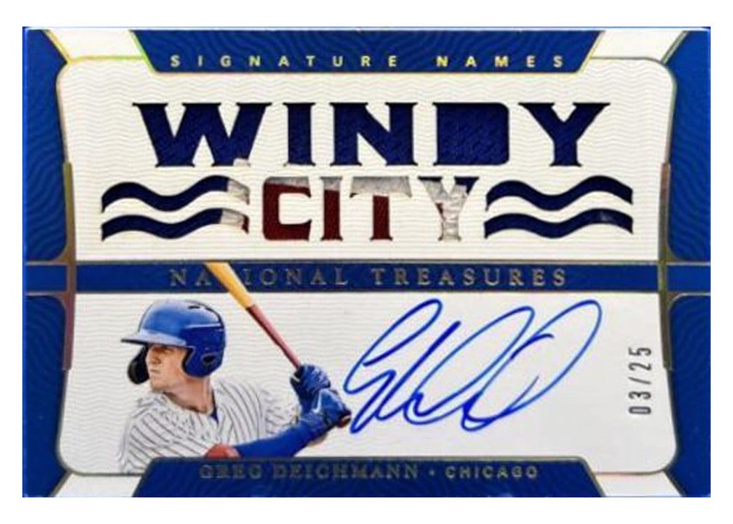 2022 Panini National Treasures Signature Names Greg Deichmann #SN-GD card