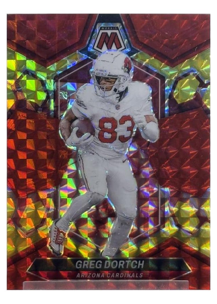 2024 Panini Mosaic Base Set Greg Dortch Fusion Red Yellow Choice #4 card