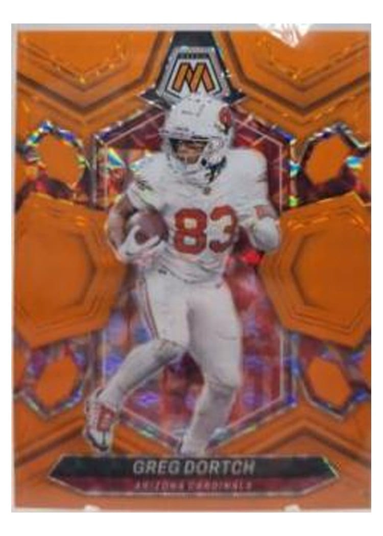 2024 Panini Mosaic Base Set Greg Dortch Orange Fluorescent #4 card