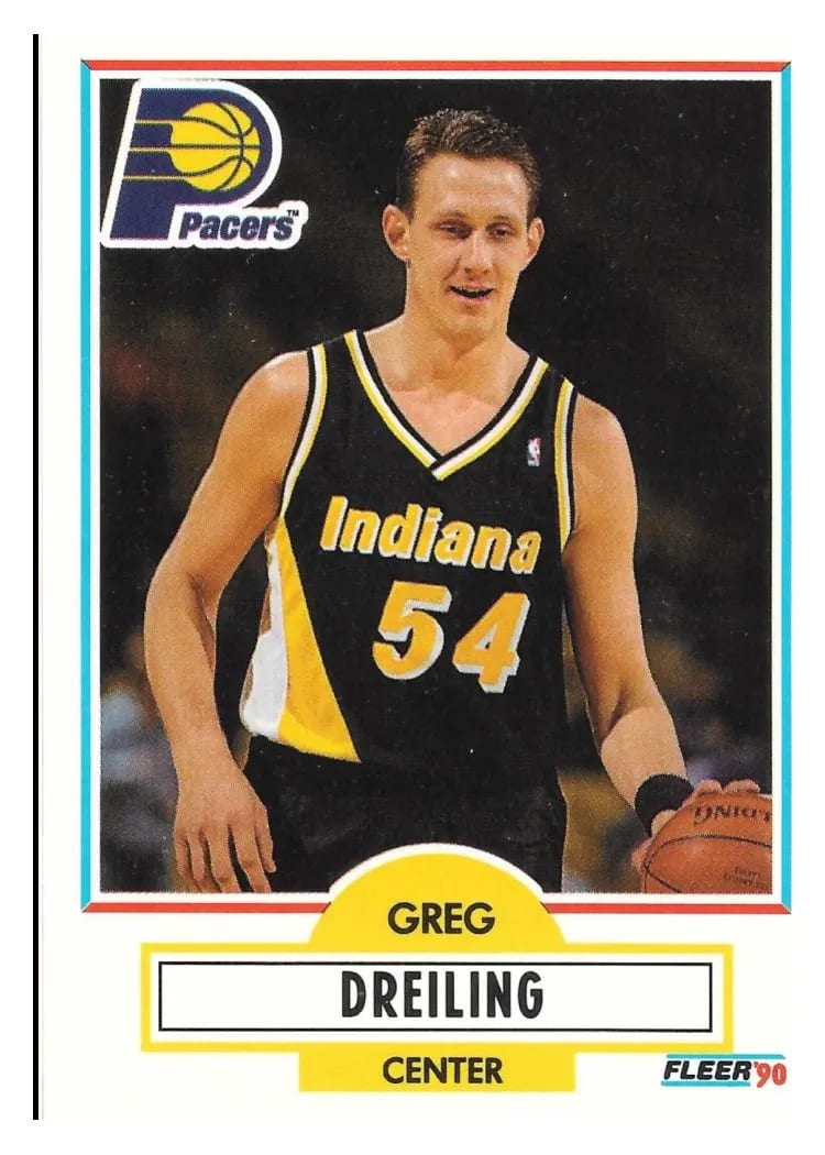 1990 Fleer Update Greg Dreiling #U-37 card