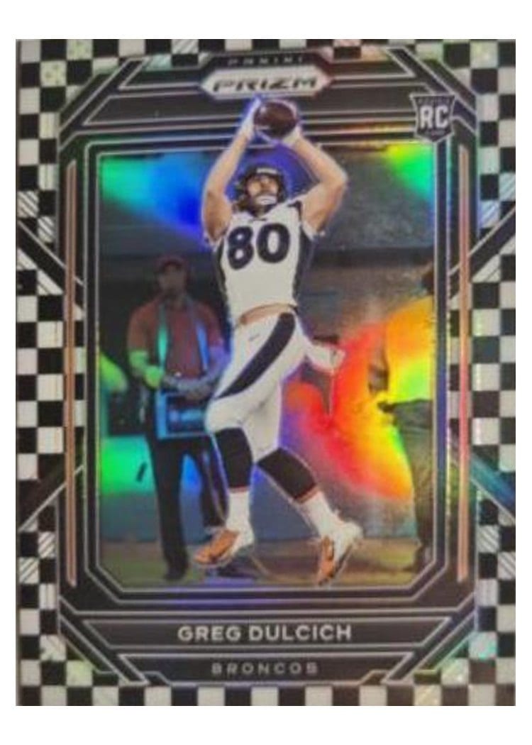 2022 Panini Prizm Base Set Greg Dulcich #360 card