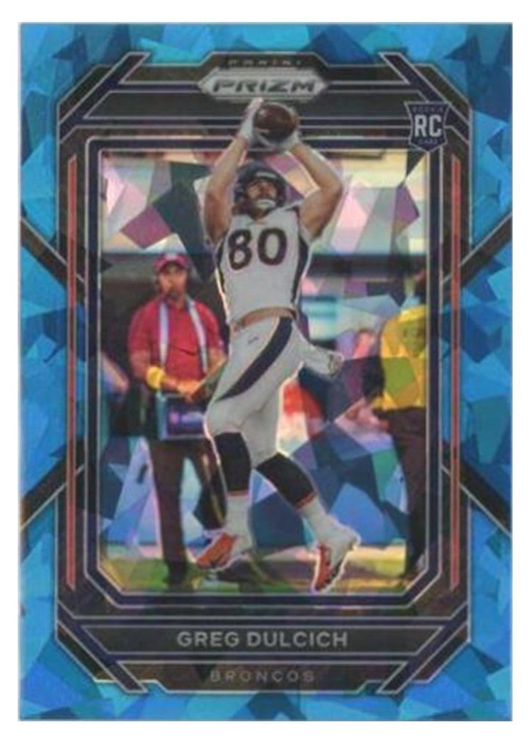 2022 Panini Prizm Base Set Greg Dulcich #360 card