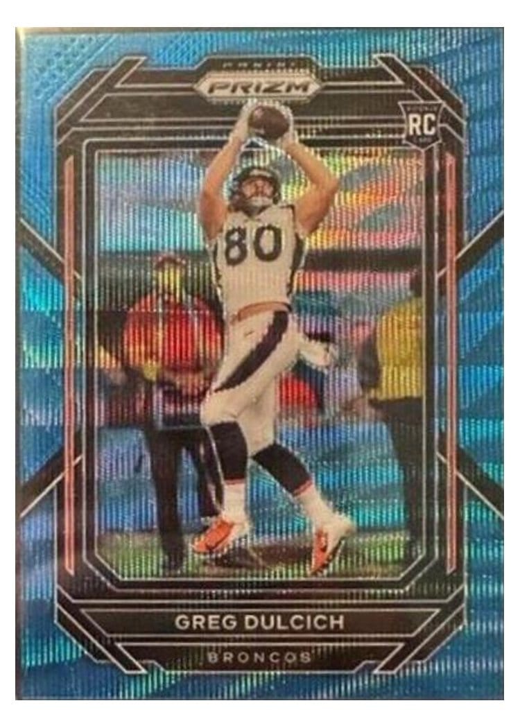2022 Panini Prizm Base Set Greg Dulcich #360 card