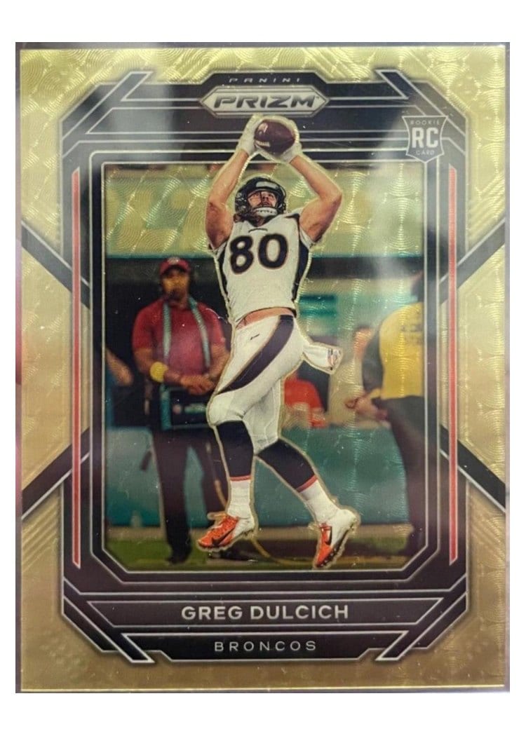 2022 Panini Prizm Base Set Greg Dulcich #360 card