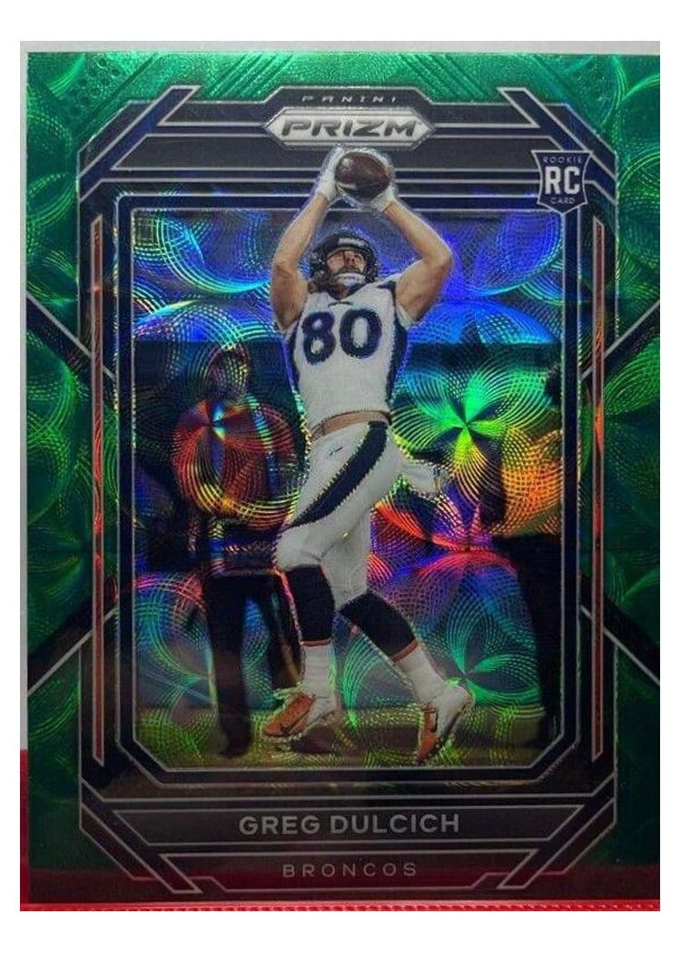 2022 Panini Prizm Base Set Greg Dulcich #360 card