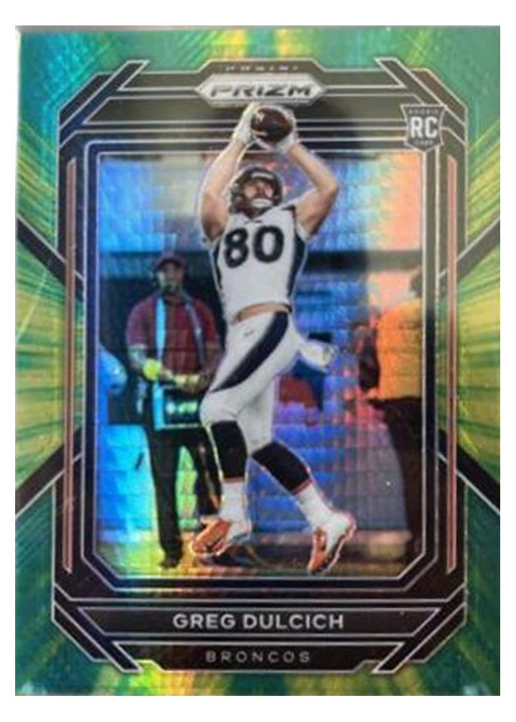 2022 Panini Prizm Base Set Greg Dulcich #360 card