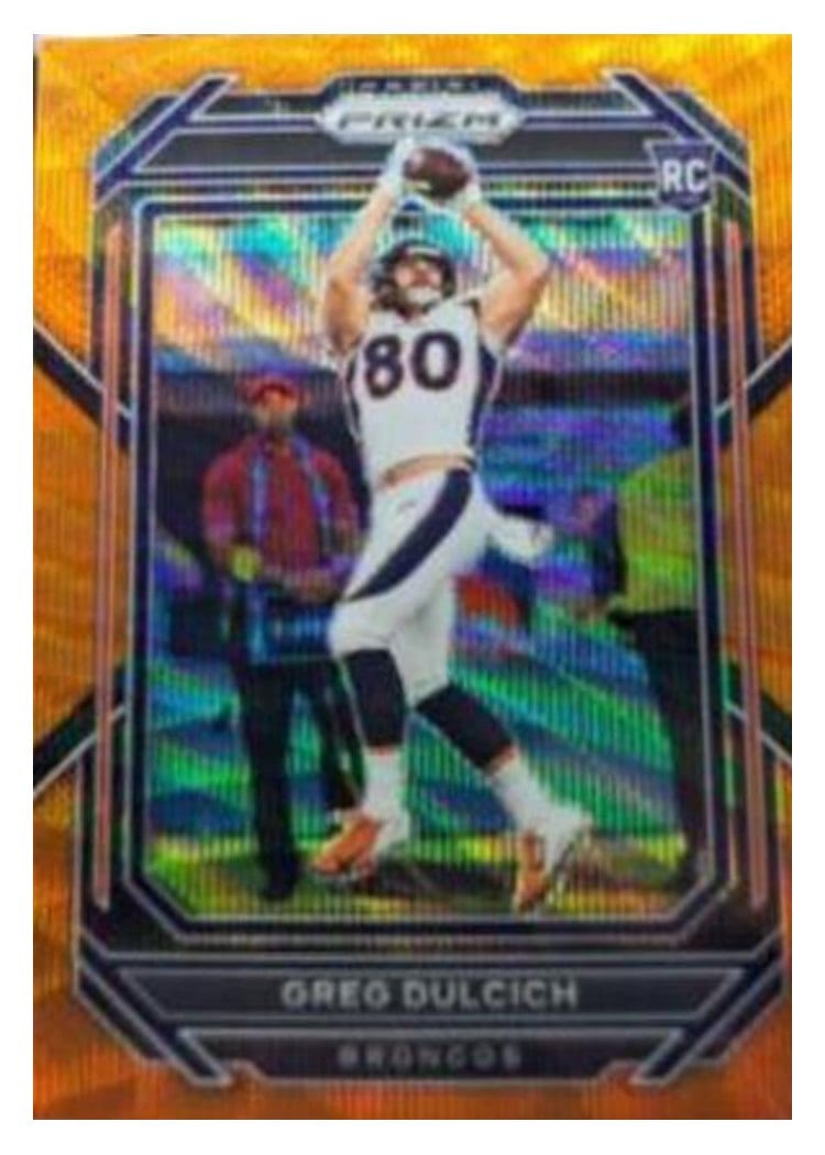 2022 Panini Prizm Base Set Greg Dulcich #360 card