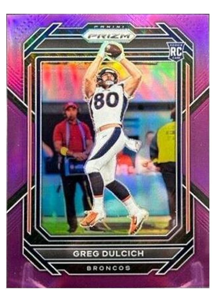 2022 Panini Prizm Base Set Greg Dulcich #360 card