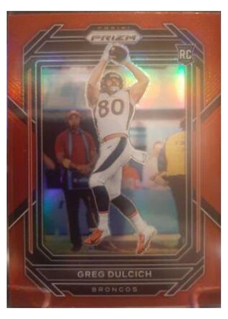 2022 Panini Prizm Base Set Greg Dulcich #360 card