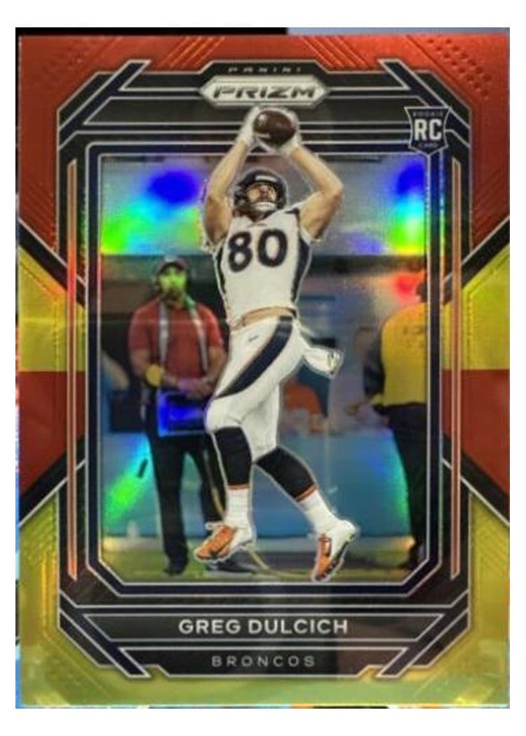 2022 Panini Prizm Base Set Greg Dulcich #360 card