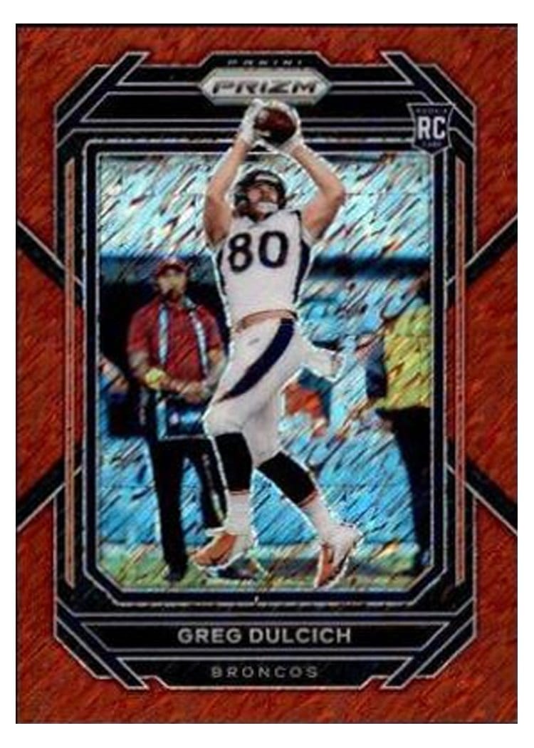 2022 Panini Prizm Base Set Greg Dulcich #360 card