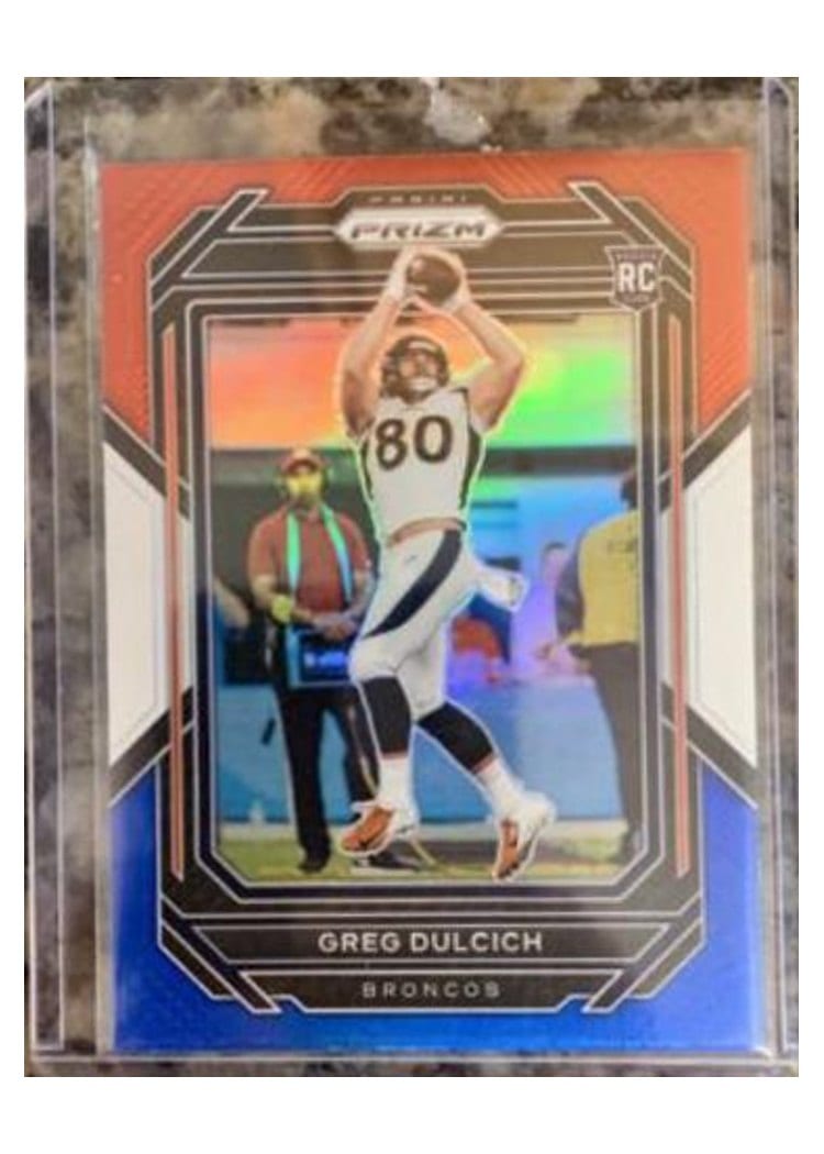 2022 Panini Prizm Base Set Greg Dulcich #360 card