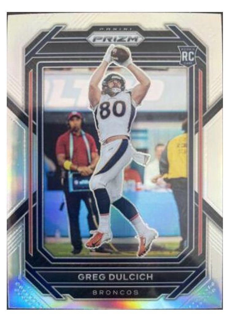 2022 Panini Prizm Base Set Greg Dulcich #360 card