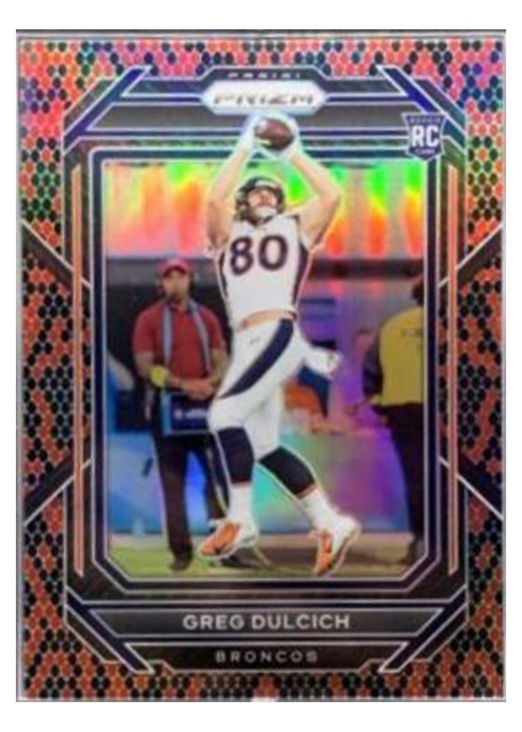 2022 Panini Prizm Base Set Greg Dulcich #360 card