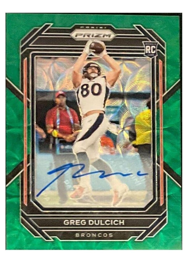 2022 Panini Prizm Base Set Greg Dulcich #360 card