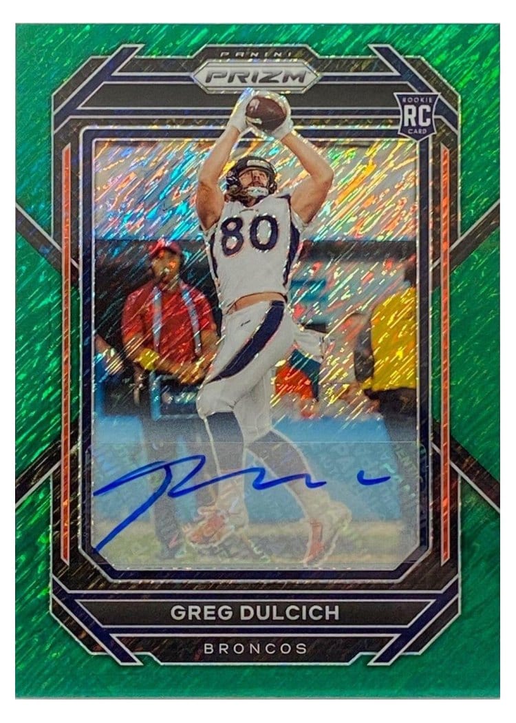 2022 Panini Prizm Base Set Greg Dulcich #360 card