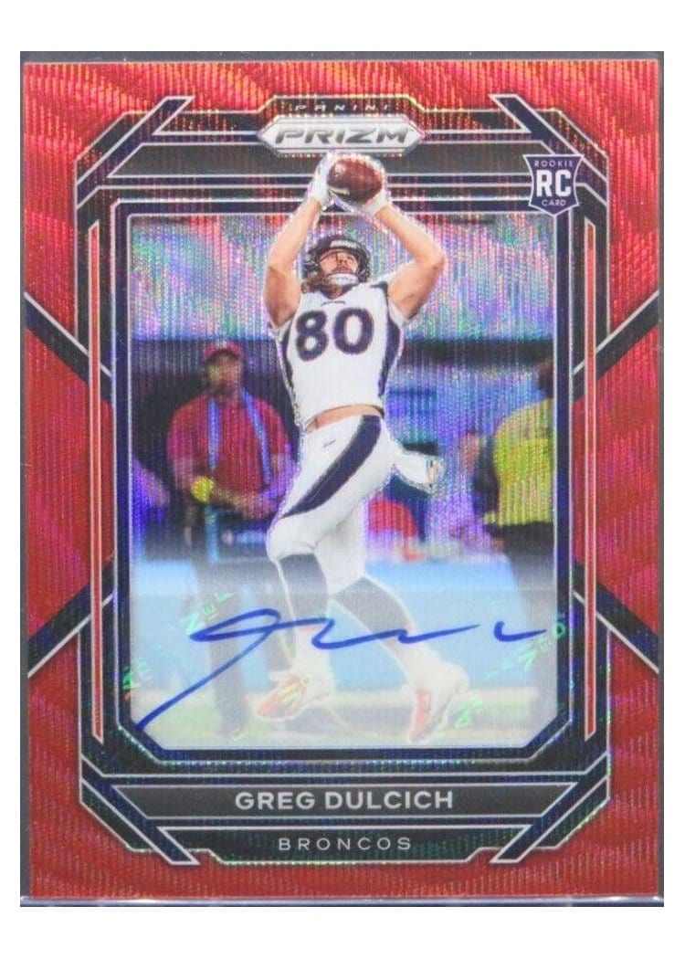 2022 Panini Prizm Base Set Greg Dulcich #360 card