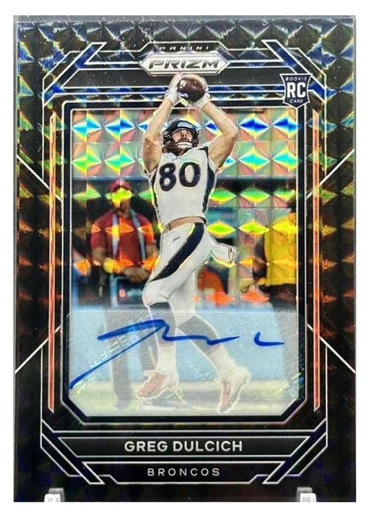 2022 Panini Prizm Base Set Greg Dulcich #360 card