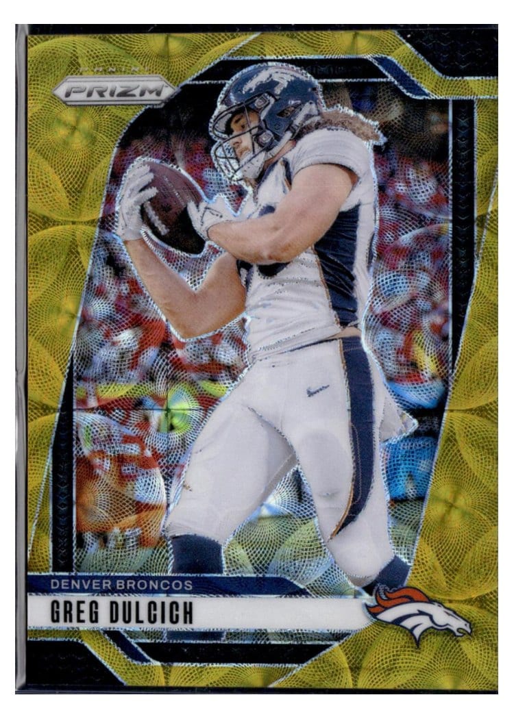 2024 Panini Prizm Base Set Greg Dulcich Gold #85 card