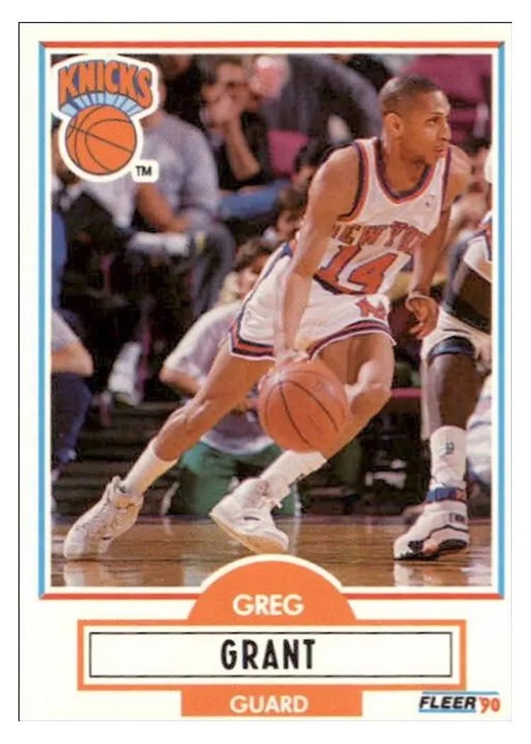 1990 Fleer Update Greg Grant #U-63 card