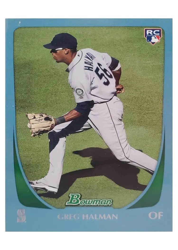 2011 Bowman Draft Greg Halman Blue #198 card