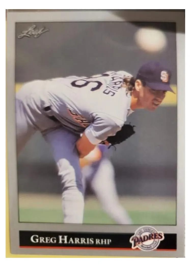 1992 Leaf Greg Harris #10 card