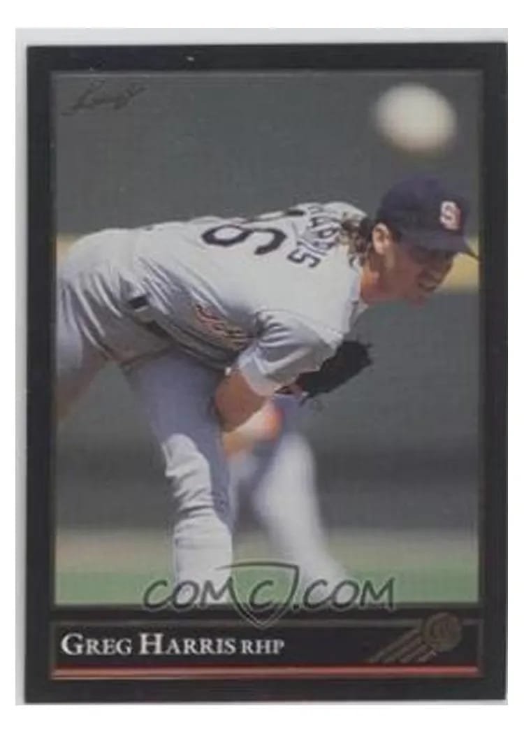 1992 Leaf Greg Harris #10 card
