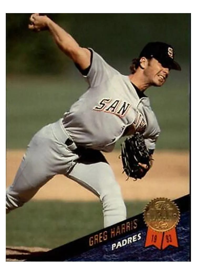 1993 Leaf Greg Harris #82 card