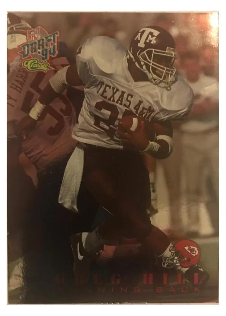 1994 Classic Draft Stars Greg Hill #8 card