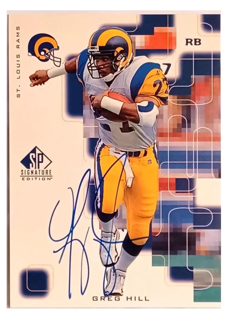 1999 SP Signature Autograph Greg Hill #HL card