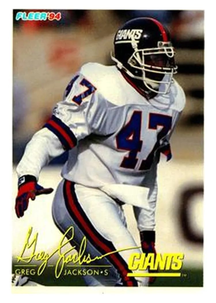 1994 Fleer Shell FACT Greg Jackson #22 card